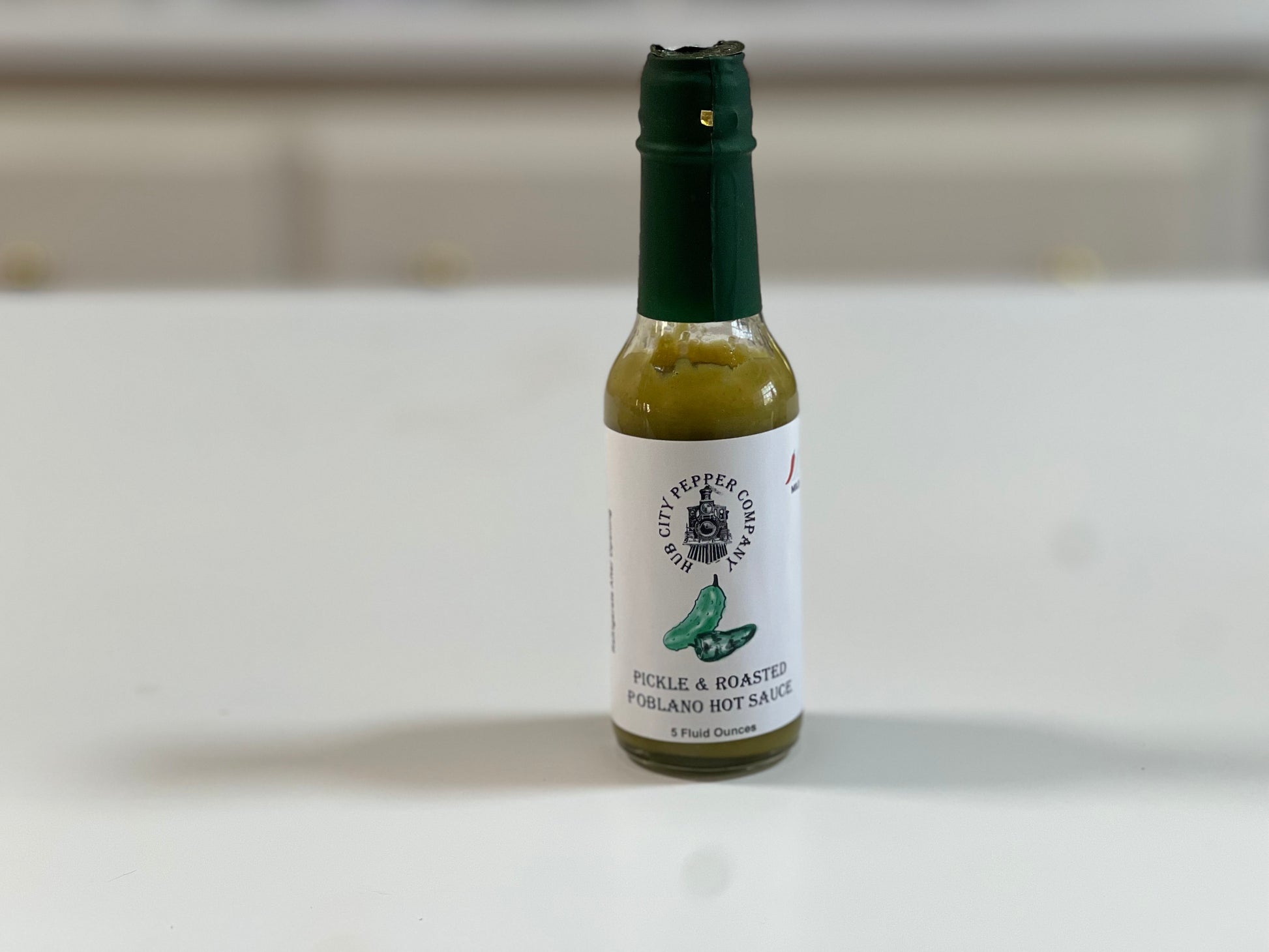 Pickle and Roasted Poblano Hot Sauce Full Portrait image